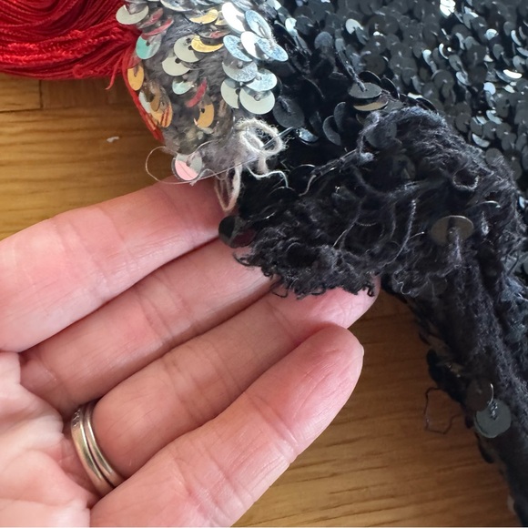 Sequin and Fringe Asymmetrical Bodysuit, UNIQUE! - Picture 6 of 9